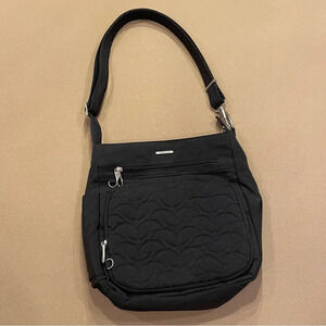 Travelon Exclusive Edition Black Quilted Anti-Theft Crossbody Bag